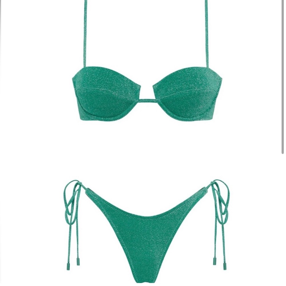 Triangl Mala Jaded Sparkle swimsuit. NWOT